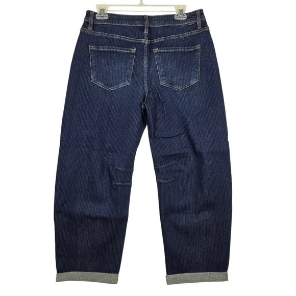 NWT Risen Jeans - High Waisted Barrel Leg Womens Blue Jeans - Picture 2 of 16